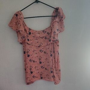 Ariat Women's Floral Blouse - Pink and Purple